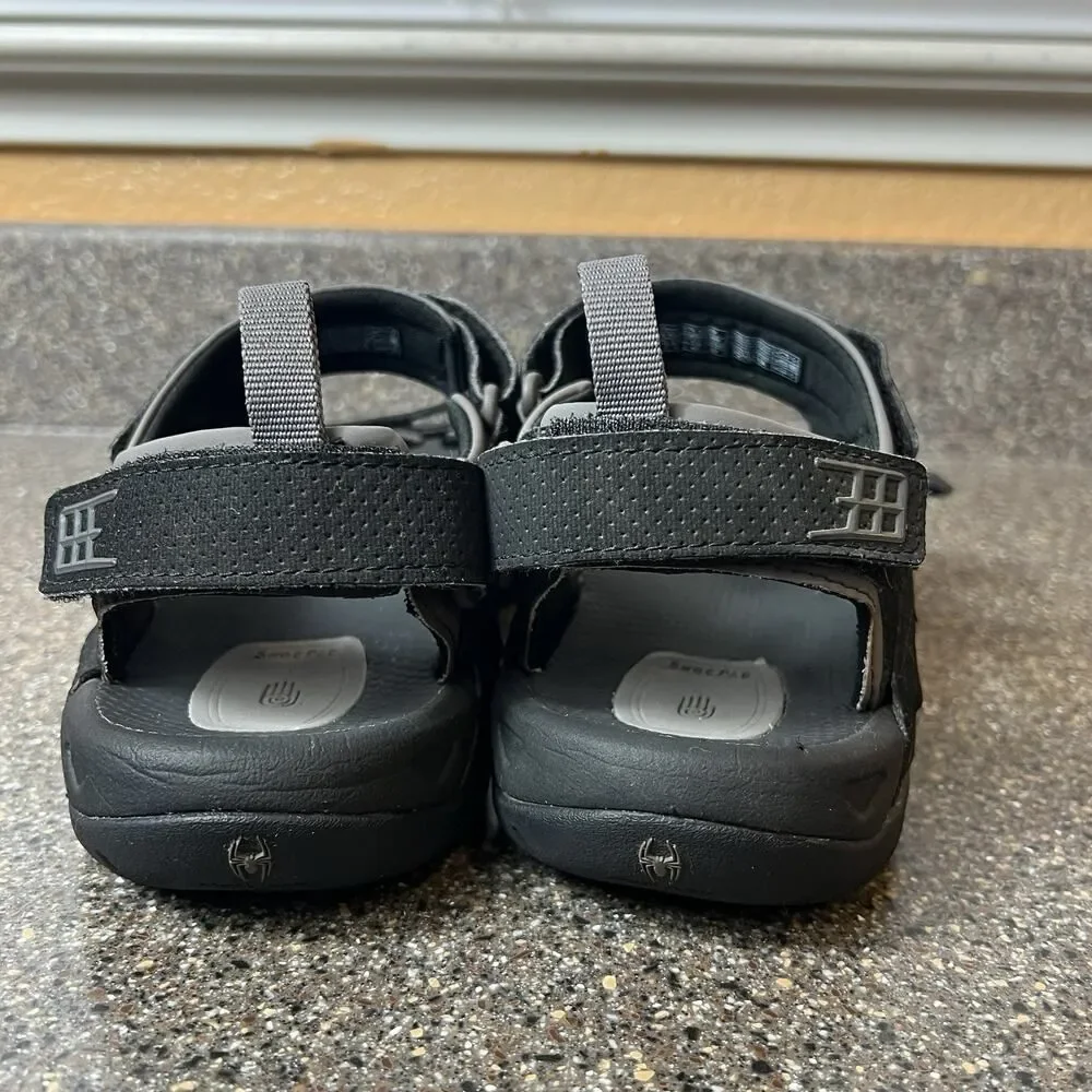 Teva Men's Size 9 Outdoor Summer Beach Sandals Arch Support Black Snap Synthetic